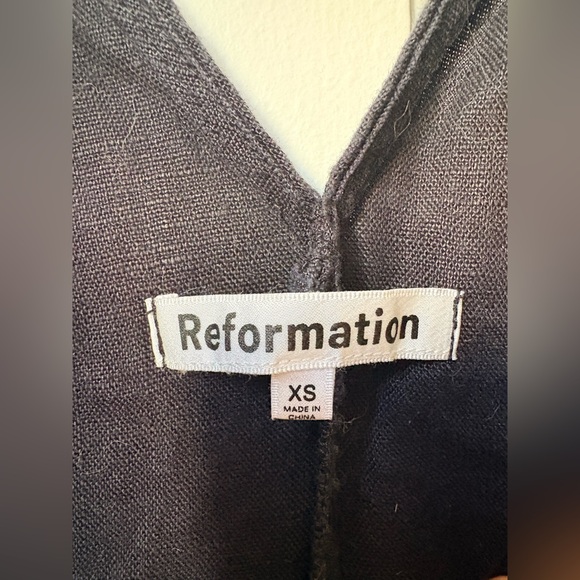 Reformation Cliff Linen Dress - Black (Size XS) - Picture 7 of 7